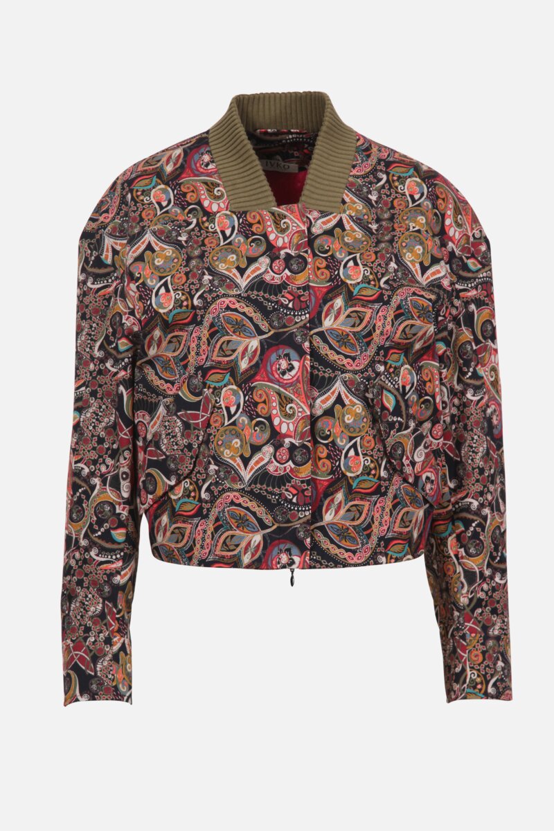 Bomber Jacket, Floral Pattern Print