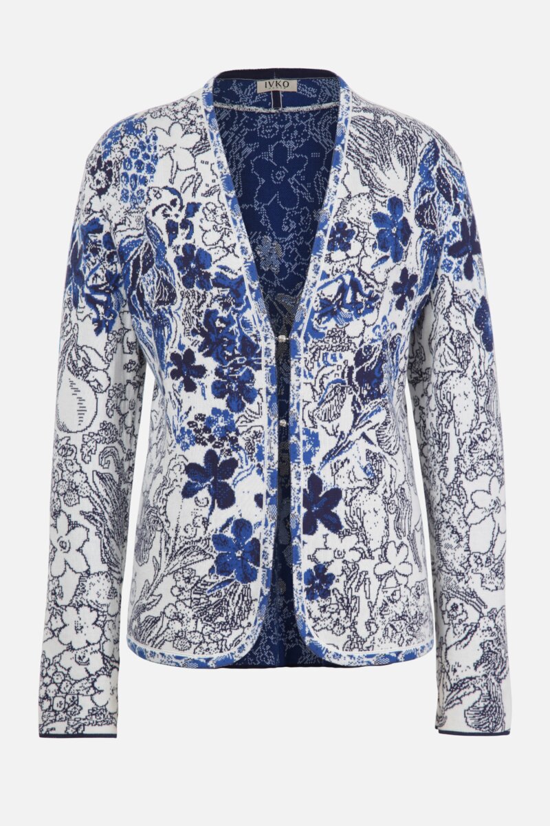 Jacquard Jacket, Floral Pattern