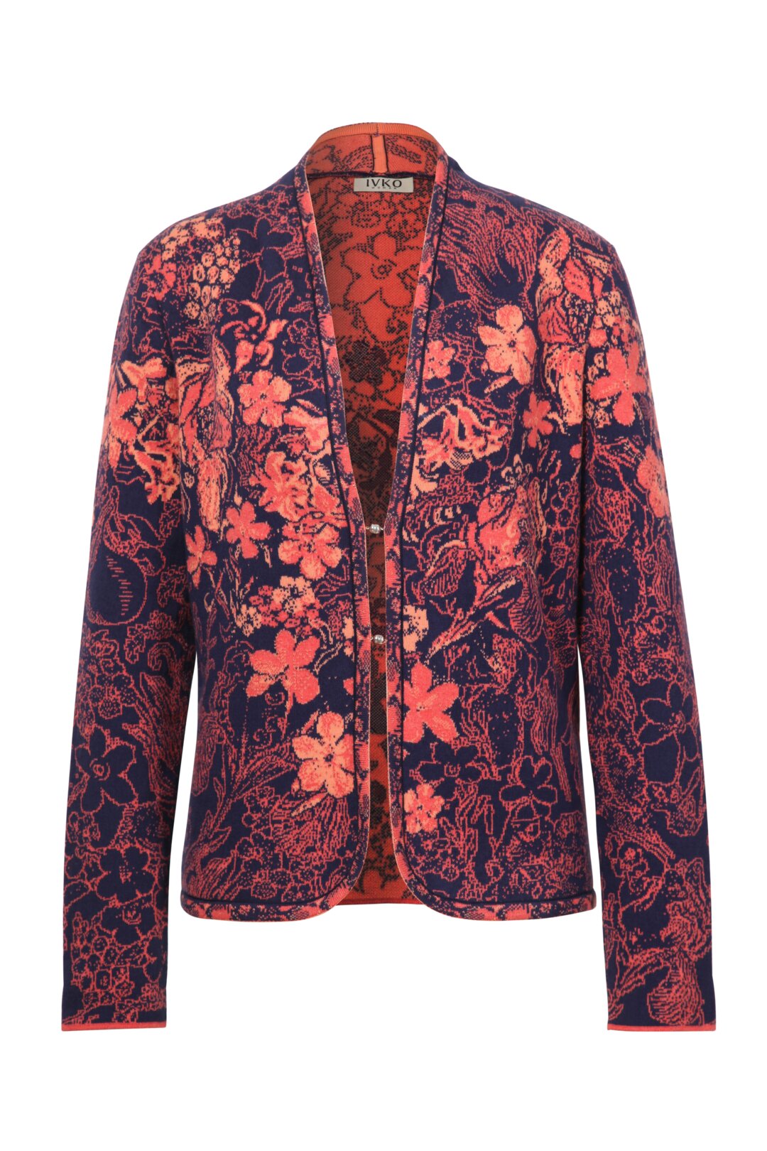 Jacquard Jacket, Floral Pattern