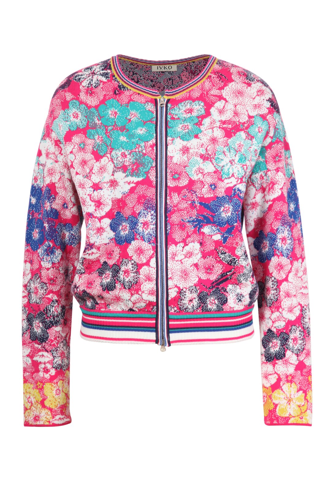 Cardigan, Floral Pattern