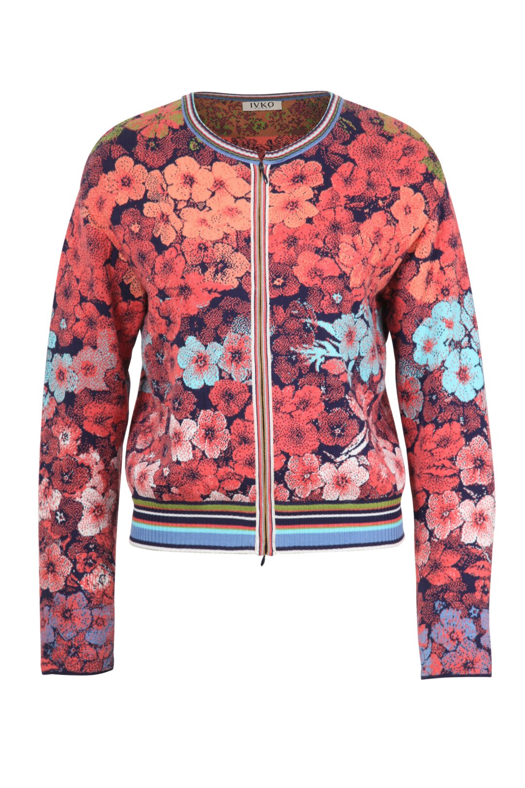 Cardigan, Floral Pattern