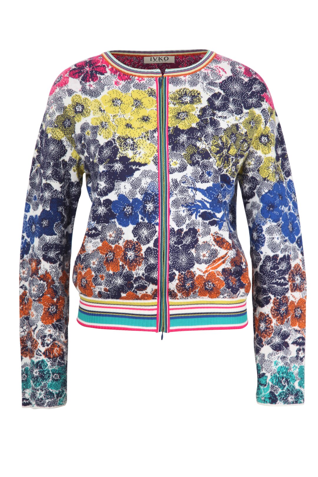 Cardigan, Floral Pattern