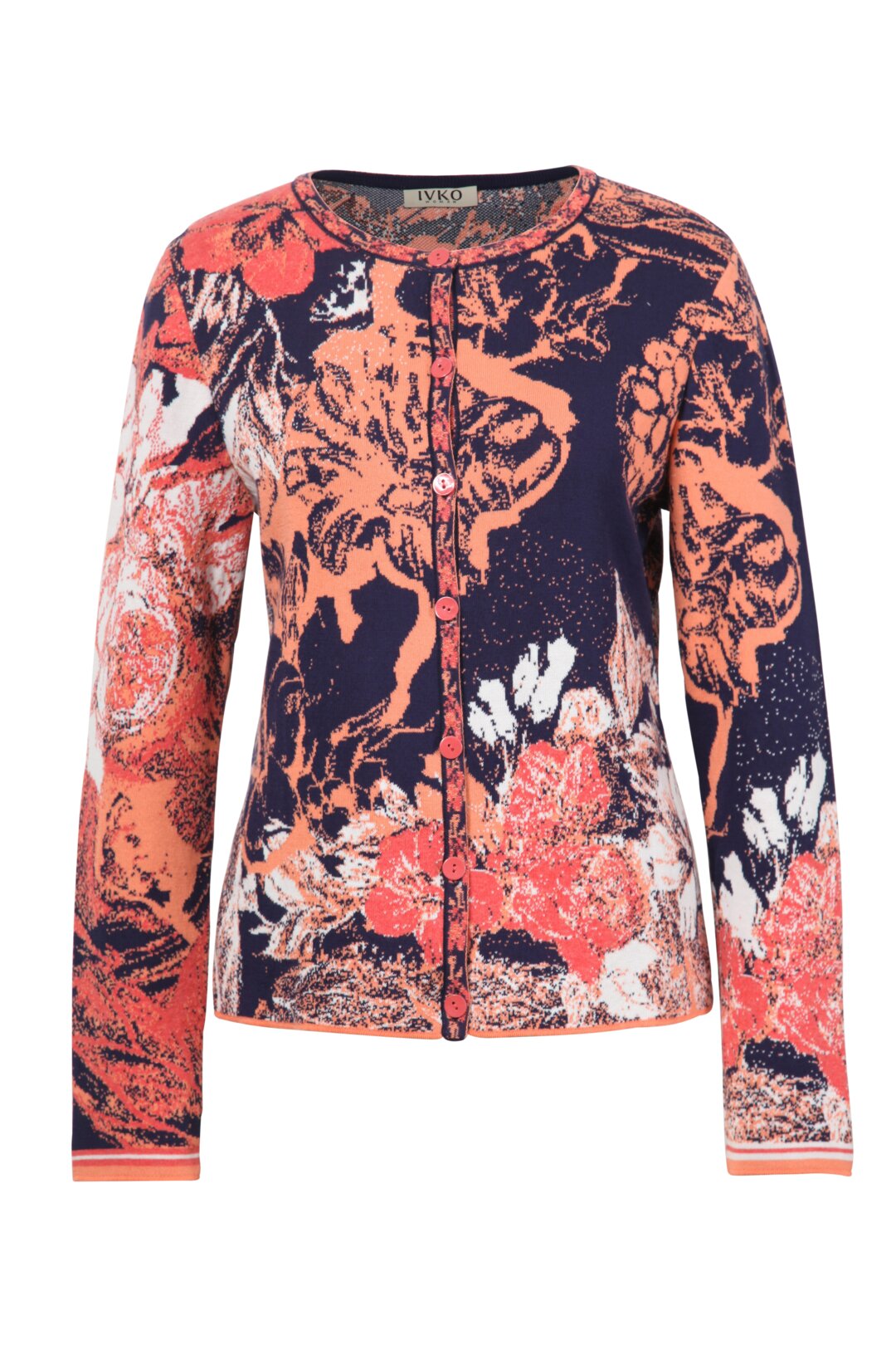 Cardigan, Floral Pattern