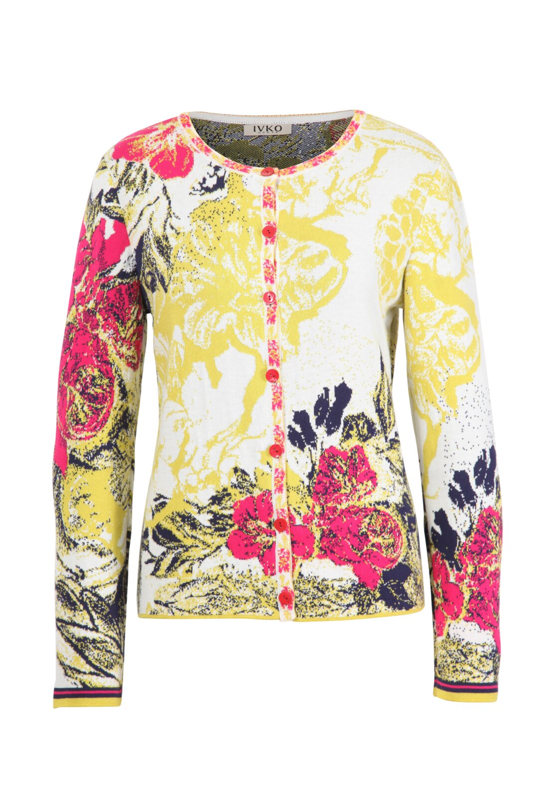Cardigan, Floral Pattern