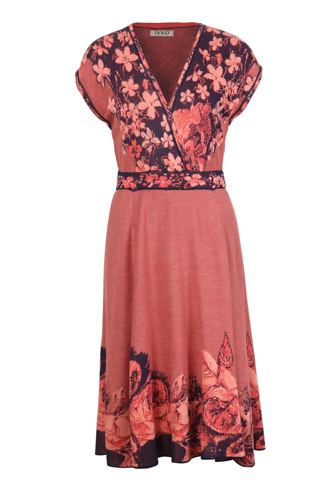 Kleid mit Intarsienmuster