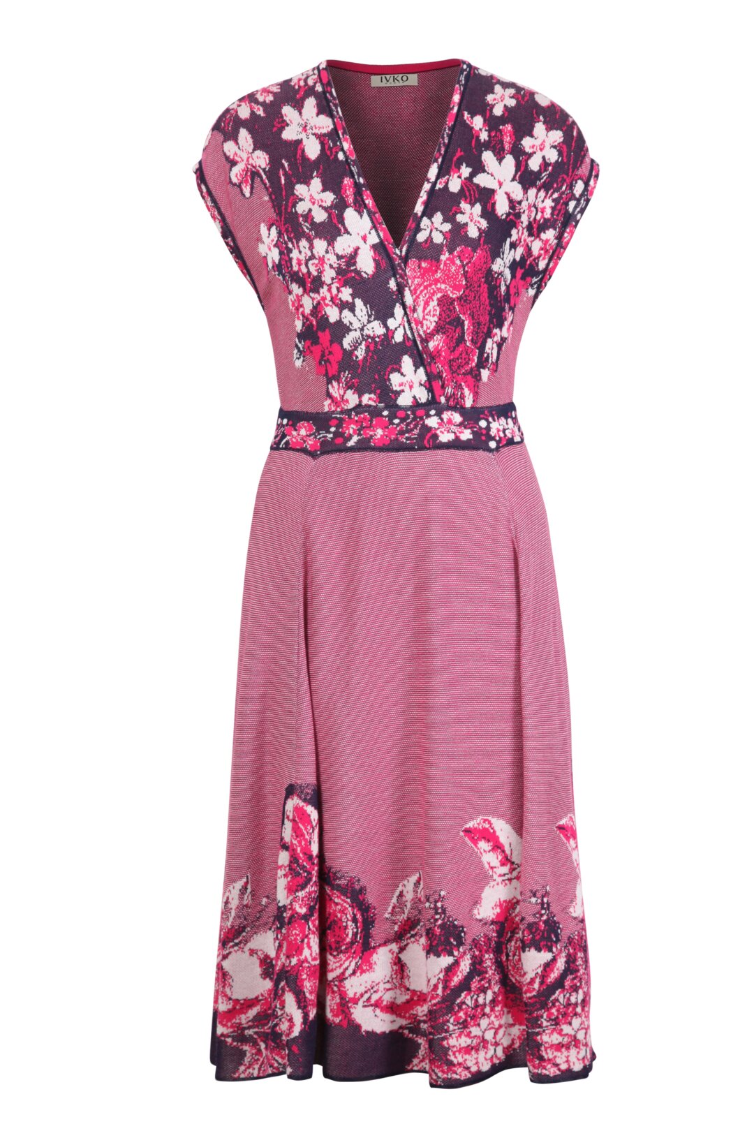Kleid mit Intarsienmuster