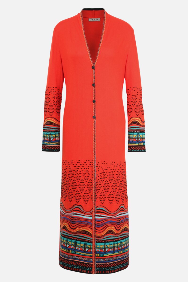 Coat, Intarsia Pattern