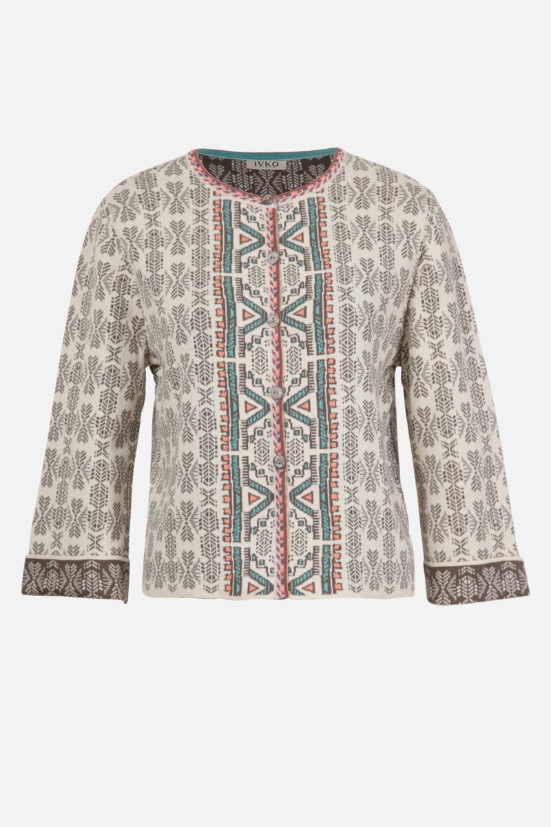 Cardigan, Geometric Pattern