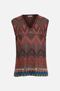 Brocade Pullover, V Neck