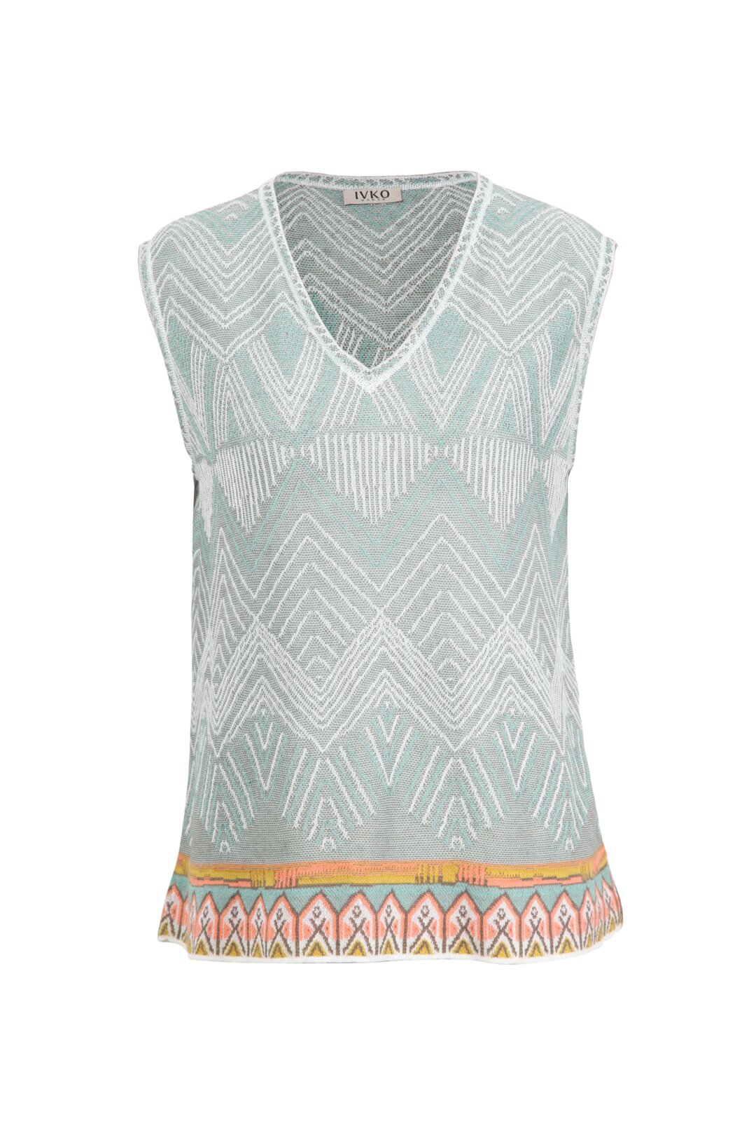 Brocade Pullover, V Neck
