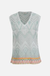 Brocade Pullover, V Neck