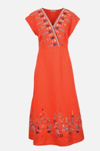 Dress, With Embroidery