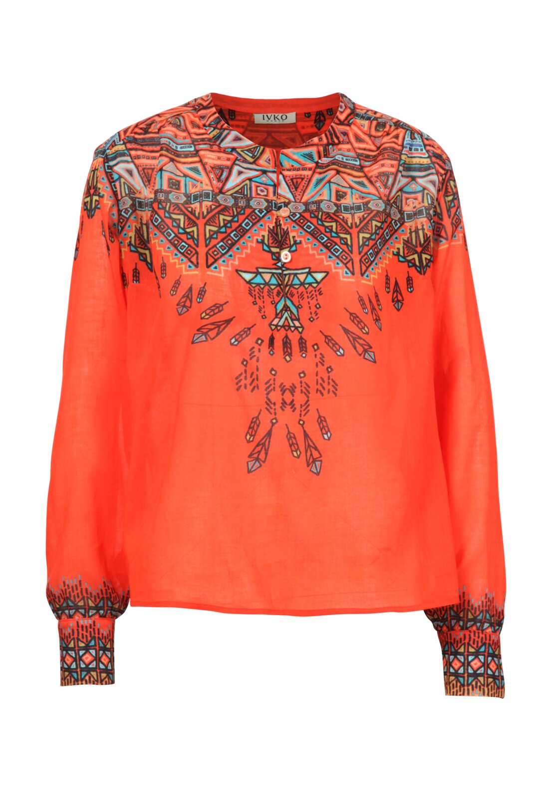 Blouse, Geometric Pattern