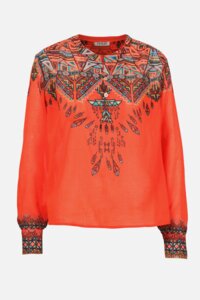 Blouse, Geometric Pattern