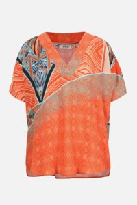Bluse in geometrischem Muster
