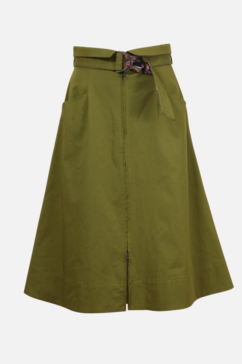 Zip-Down Skirt