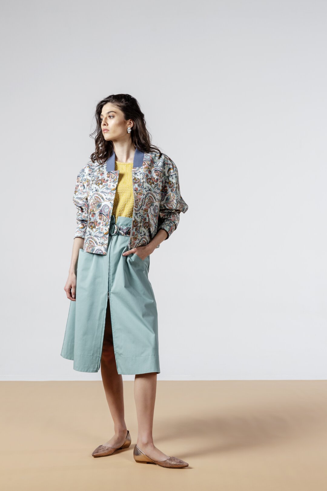 Bomber Jacket, Floral Pattern Print
