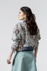 Bomber Jacket, Floral Pattern Print