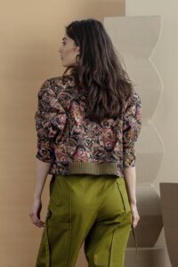 Bomber Jacket, Floral Pattern Print