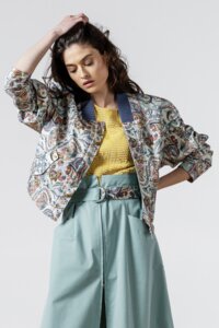 Bomber Jacket, Floral Pattern Print