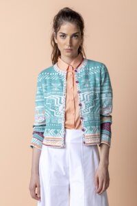 Cardigan, Geometric Pattern