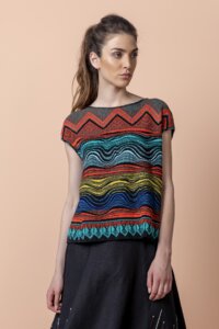 Top mit geometrischem Print