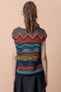 Top mit geometrischem Print