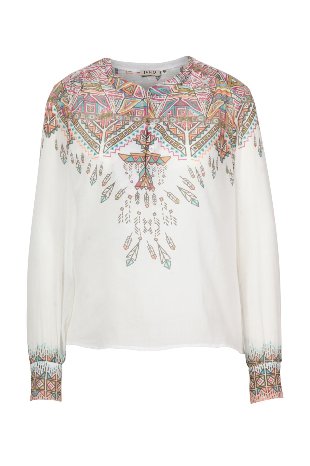 Blouse, Geometric Pattern