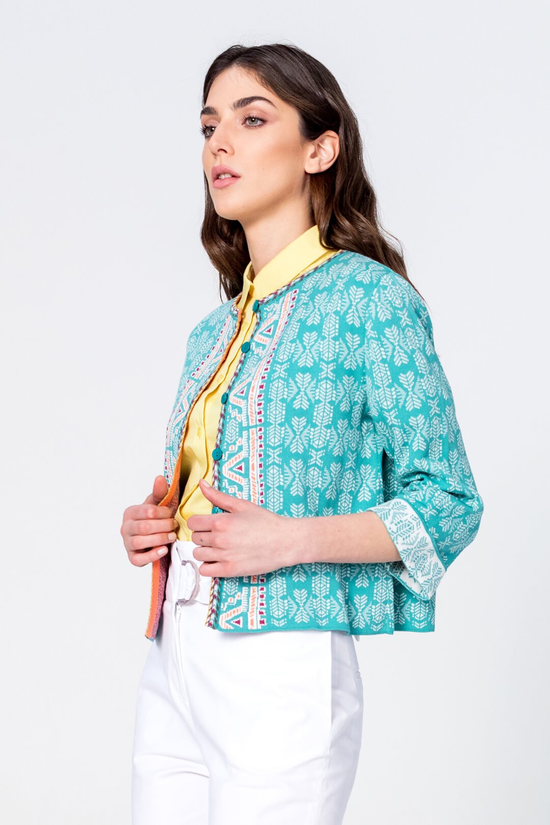 Cardigan, Geometric Pattern