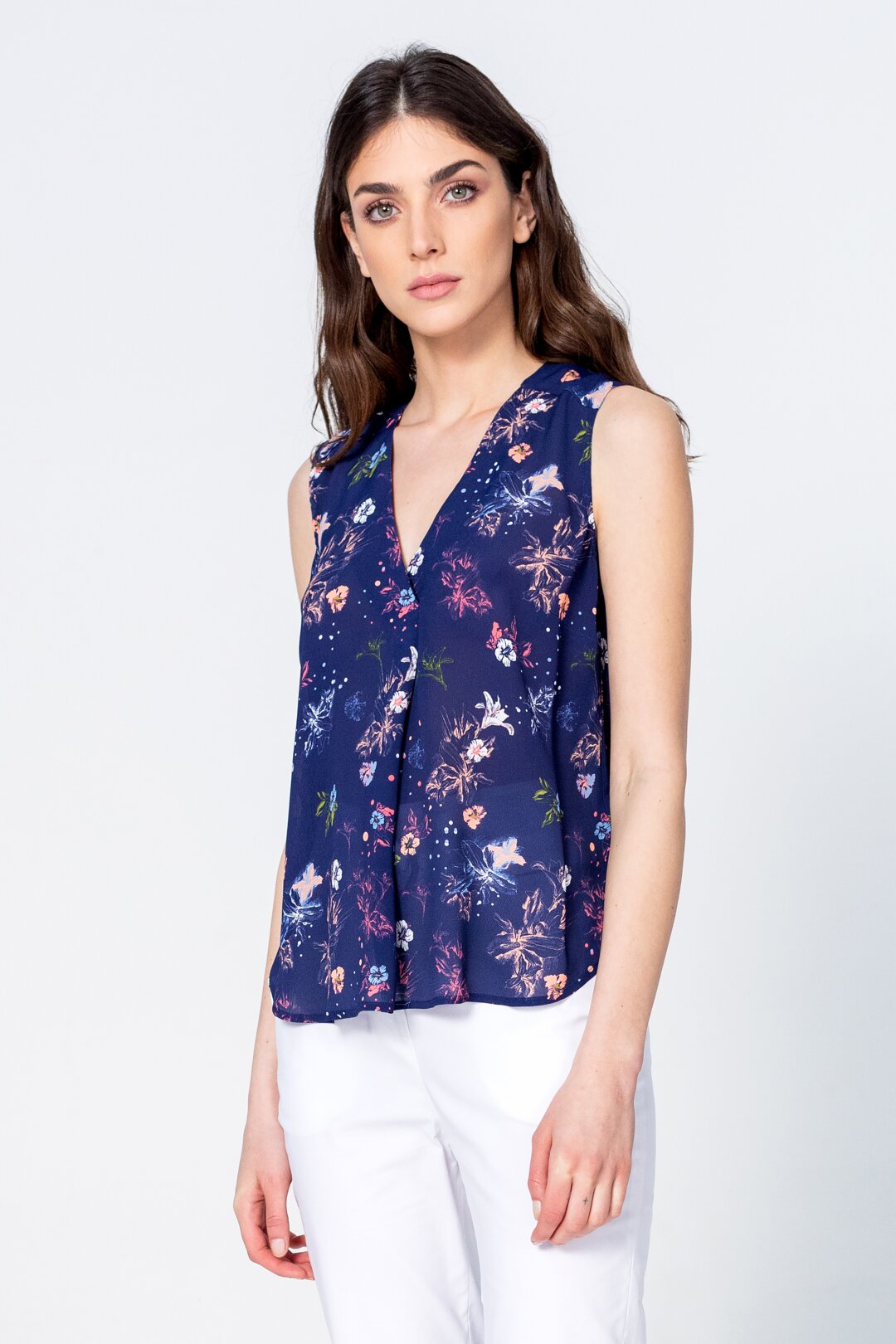 Bluse in floralem Muster