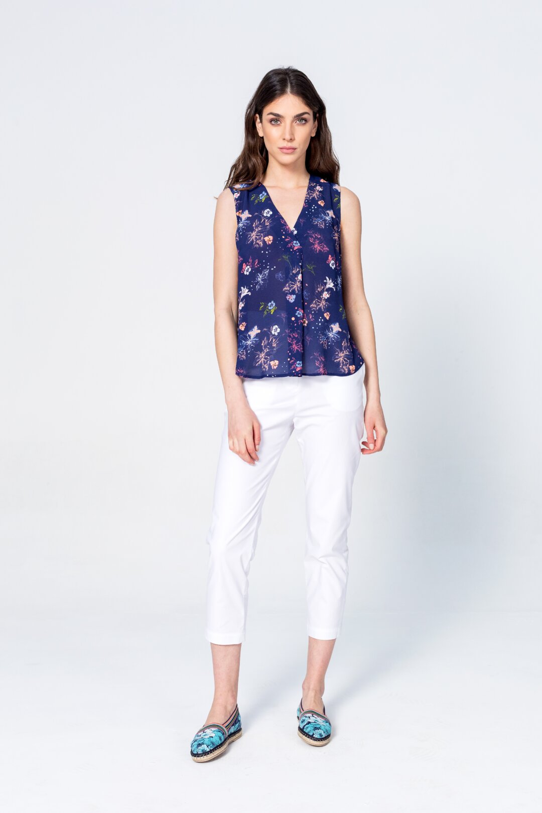 Bluse in floralem Muster