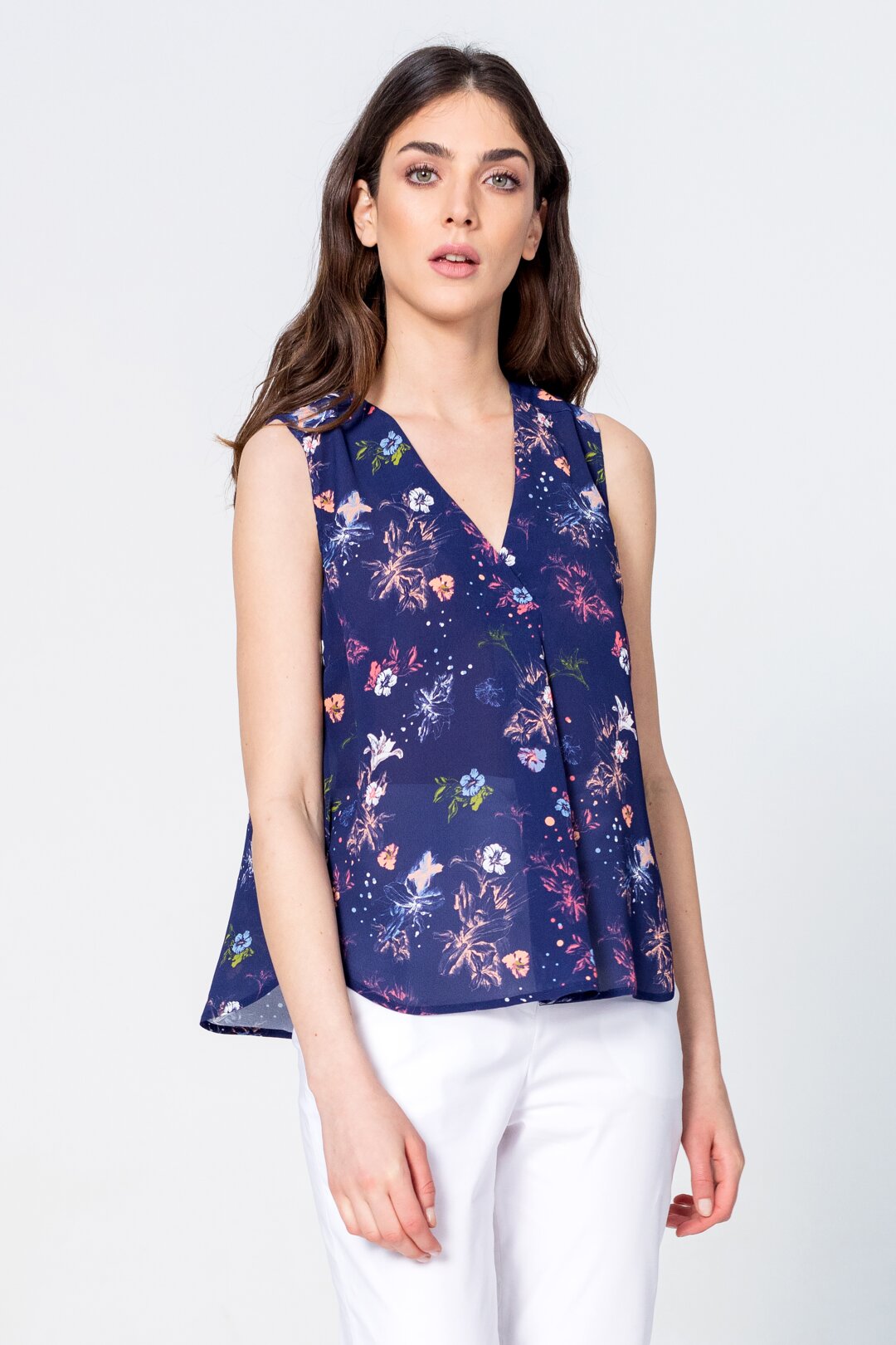 Bluse in floralem Muster