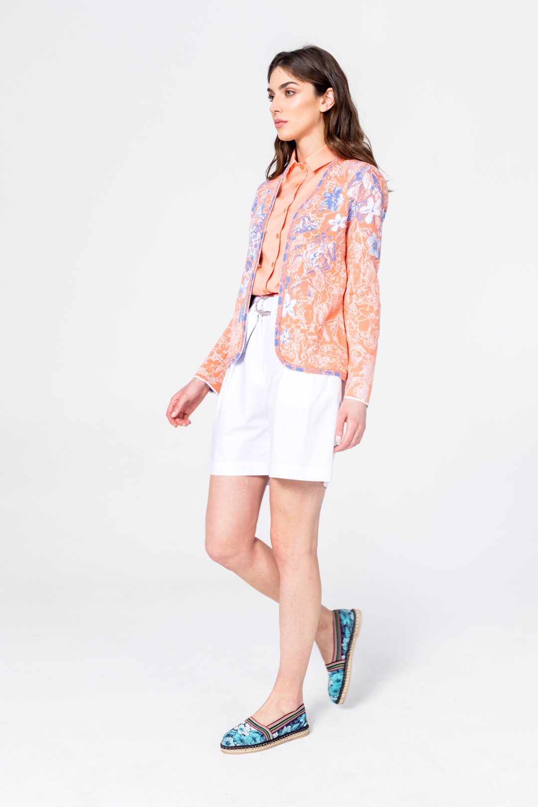 Jacquard Jacket, Floral Pattern