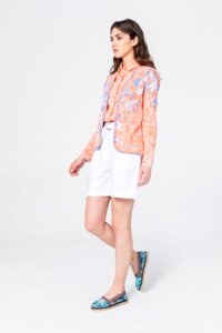 Jacquard Jacket, Floral Pattern