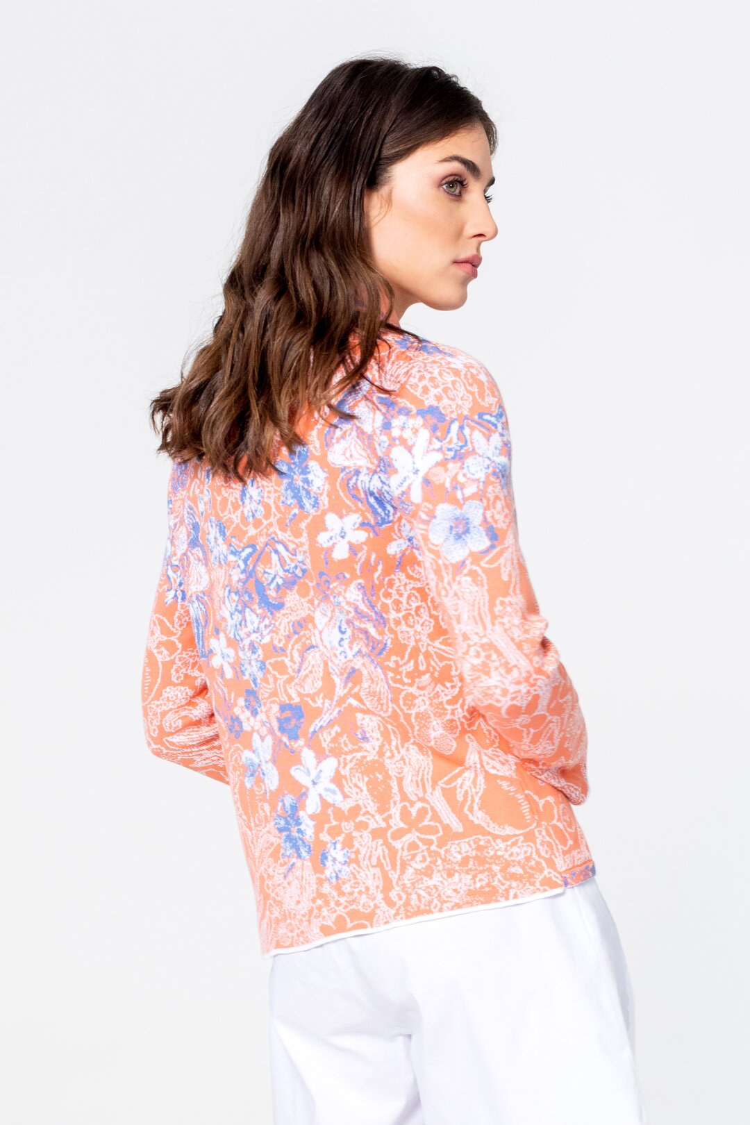 Jacquard Jacket, Floral Pattern
