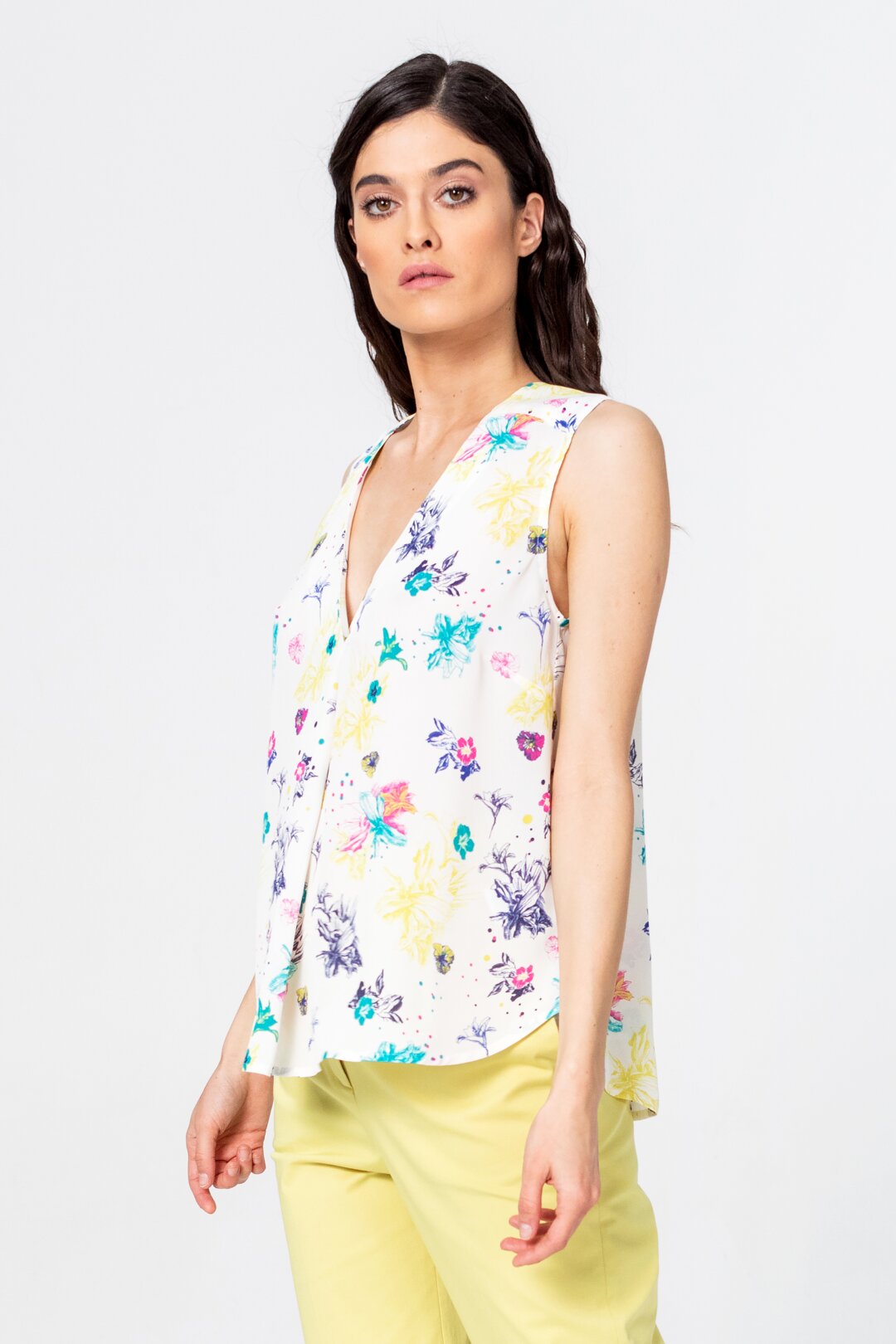 Bluse in floralem Muster