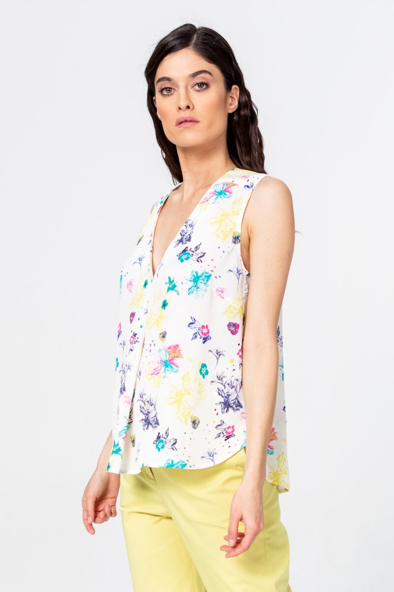 Bluse in floralem Muster