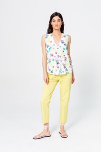 Bluse in floralem Muster