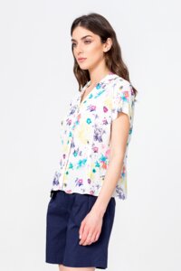 Shirt in floralem Muster