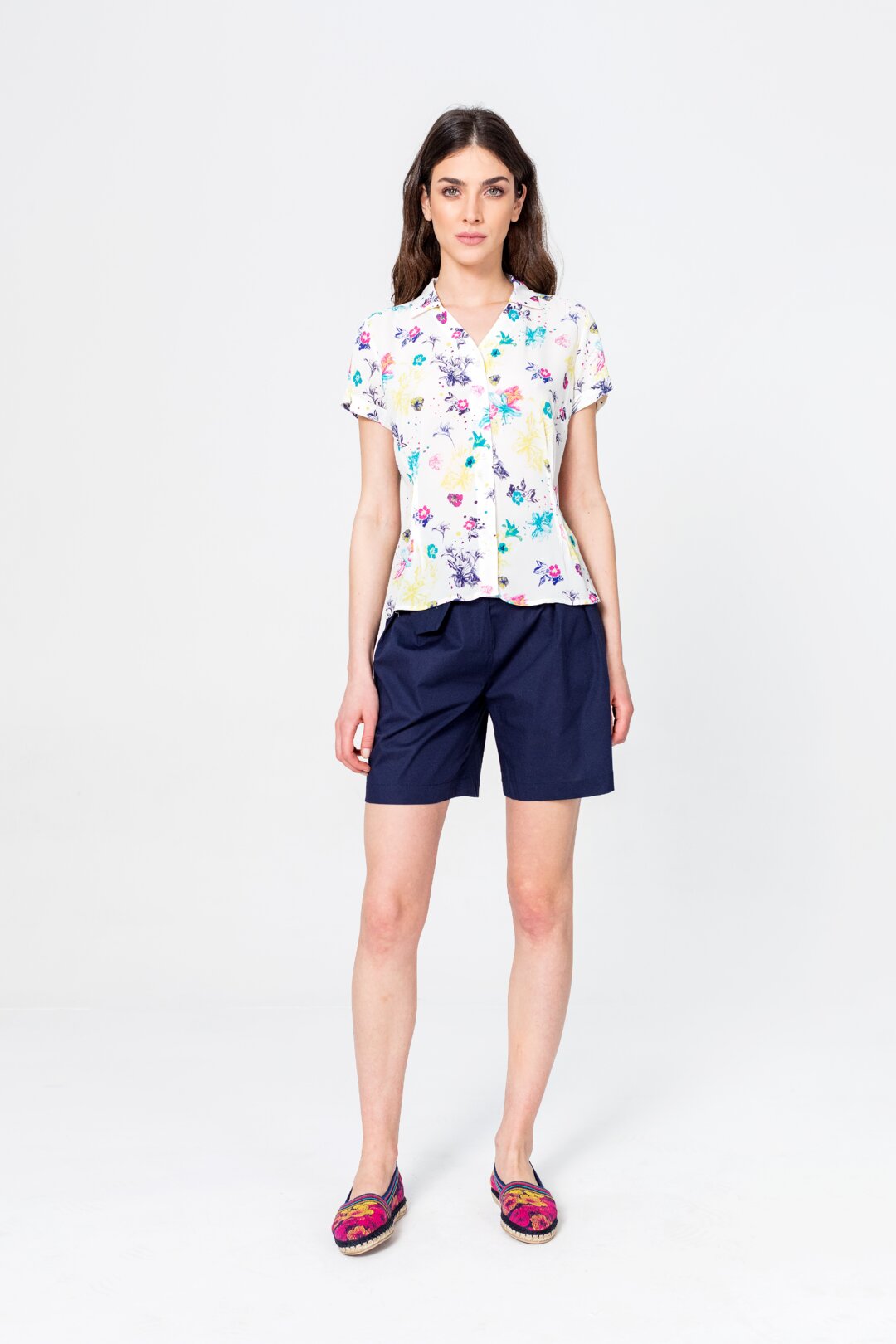 Shirt in floralem Muster