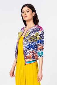 Cardigan, Floral Pattern