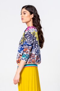 Cardigan, Floral Pattern