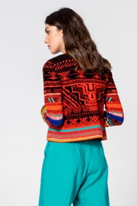 Cardigan, Geometric Pattern