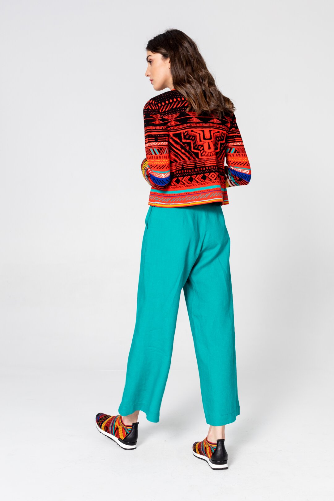 Cardigan, Geometric Pattern