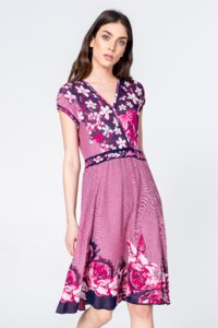 Kleid mit Intarsienmuster