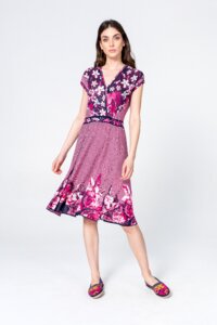 Kleid mit Intarsienmuster