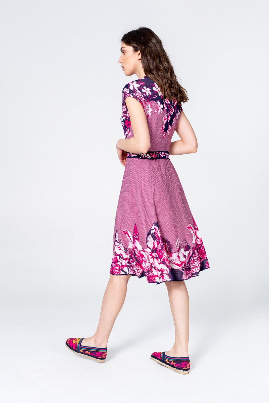 Kleid mit Intarsienmuster