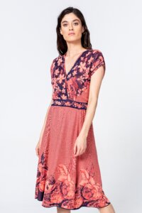 Kleid mit Intarsienmuster