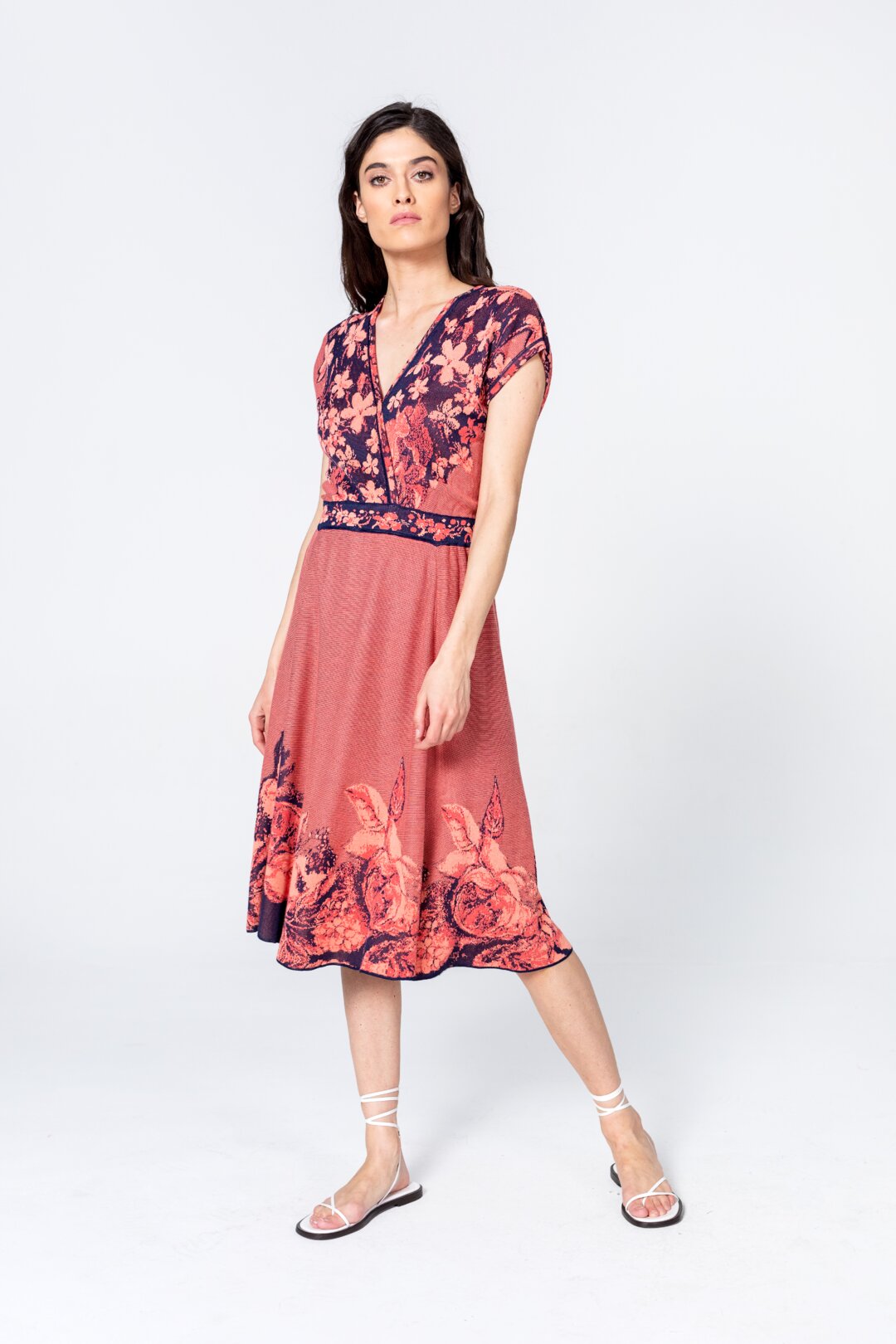 Kleid mit Intarsienmuster