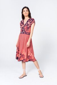 Kleid mit Intarsienmuster